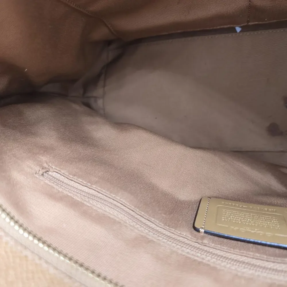 Coach Brown Coated Canvas City Zip Tote Bag F58846 Classic Minimalist Luxury‎